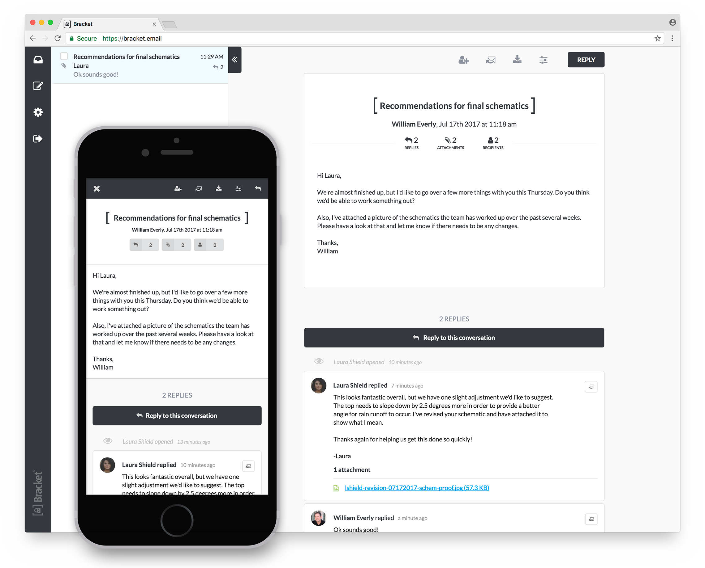 The most secure and easy to use email encryption Bracket